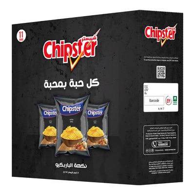 Chipster Chips BBQ Flavor 25 G × 11 Box