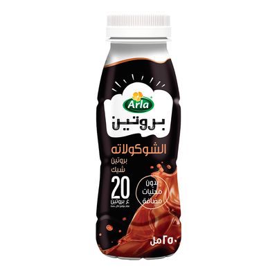 Arla Protein Shake Milk Drink Chocolate Flavour No Added Sweeteners - 250ml