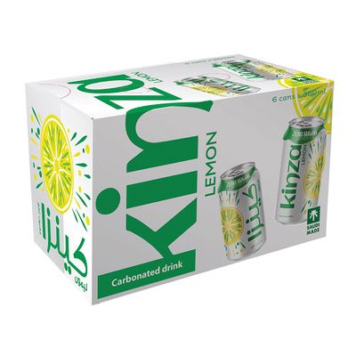 كينزا مشروب غازي ليمون خالي من السكر - 360 مل × 6