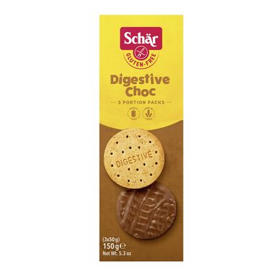 Schar Biscuit Digestive With Chocolate Gluten Free 150 G