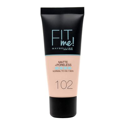 Maybelline Fit Me Matte & Poreless Foundation - 102 Fair Ivory - 30ml
