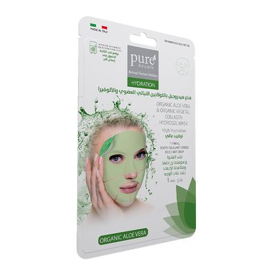 Pure Beauty Organic Aloe Vera & Organic Vegetal Collagen Hydrogel Mask High Hydration- 1 Piece