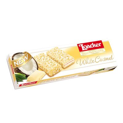 Loacker Wafer Coconut Cream Covered With White Chocolate 100 G
