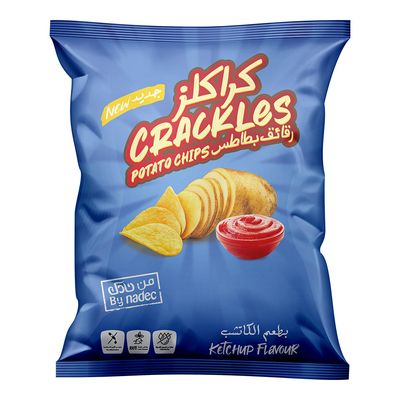 Nadec Crackles Potato Chips Ketchup Flavor - 155g