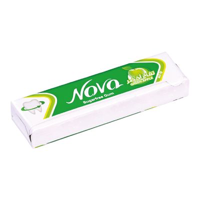 نوفا علك بنكهة التفاح الأخضر خالي من السكر - 11.5 جرام