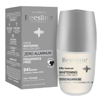 Beesline Whitening Deodorant Roll-On Zero Aluminum Fragrance Free - 50ml