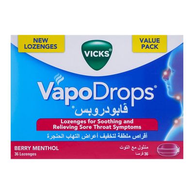 Vicks Vapodrops Cough Drop Menthol With Berries 36 Pieces
