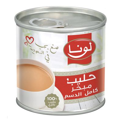 لونا حليب مبخر كامل الدسم 170 جرام