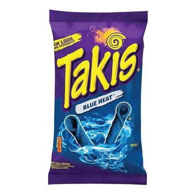 Takis Snack Tortilla Chips Blue Hot Chili Pepper Imported 56 G