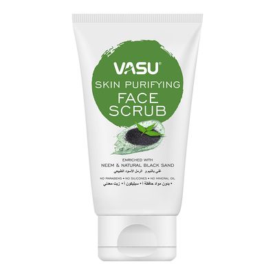 Vasu Purifying Face Scrub Enriched with Neem and Natural Black Sand - 150ml