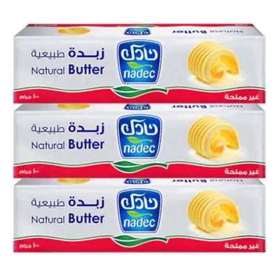 نادك زبدة غير مملحة 100 جرام × 3