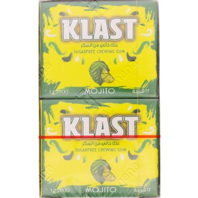 Klast Gum Sugar Free 12 Pieces × 10 Box