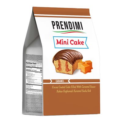 Alyan Prendimi Mini Cocoa Coated Cake Filled With Caramel Sauce - 160g