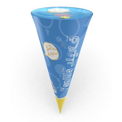 Al Amal Ice Cream Cone Vanilla Flavor - 120ml