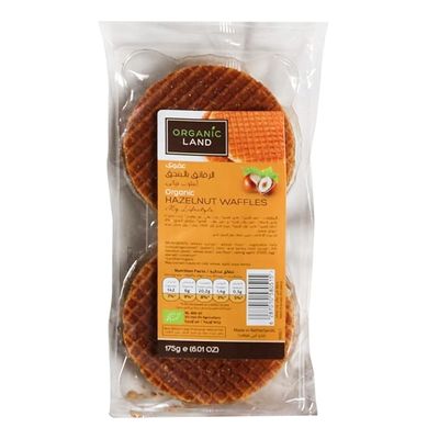 Organic Land Waffle With Hazelnut Organic 175 G