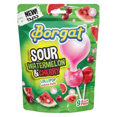 Borgat Watermelon & Cherry Lollipops 9 Pieces