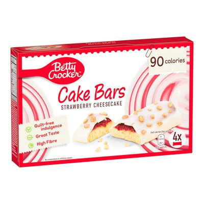 Betty Crocker Cake Bar With Strawberry Cheesecake - 25 g × 4