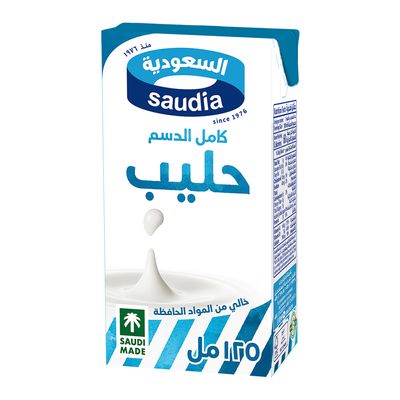 السعودية حليب طويل الأجل كامل الدسم 125 مل