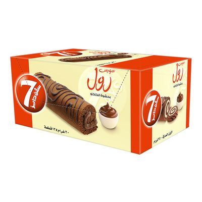 7Days Swiss Roll Cocoa Filling 20 G × 12 Box