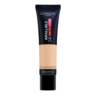 L'Oreal Paris Infallible 24H Matte Cover Foundation - 115 Golden Beige - 30ml