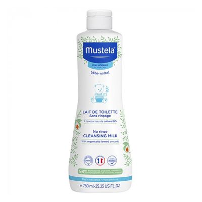 Mustela No-Rinse Cleansing Milk for Babies with Avocado Extract - 750ml