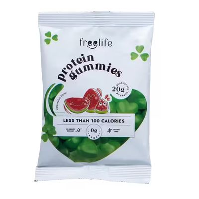 فري لايف حلوى جميز بنكهة البطيخ  20 جرام بروتين خالي من الجلوتين - 32 جرام