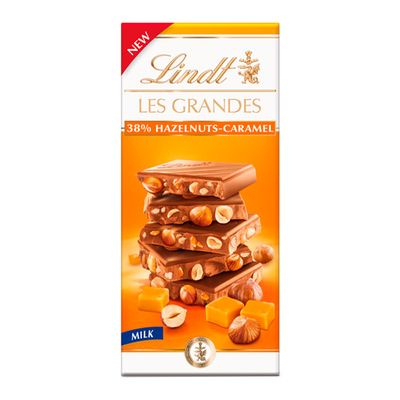 Lindt Milk Chocolate With Hazelnut And Caramel Imported 150 G