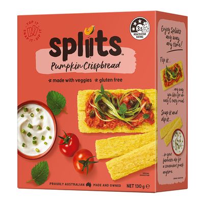 Splits Pumpkin Crispbread Gluten Free 130 G
