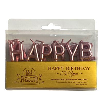 Candles With Happy Birthday Puple Color