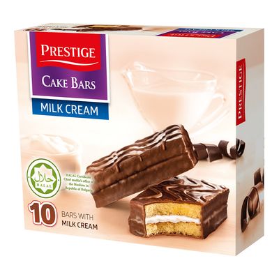 Prestige Cake Bar With Milk Cream Covered With Chocolate Imported 10 Pieces 300 G