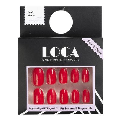 Loca Nails for Small Finger Nails - Oval No.4 -red
