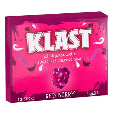 Klast Gum Red Berry Flavored 28.8 G