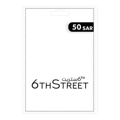 6 ستريت بطاقة هدايا 50 ريال