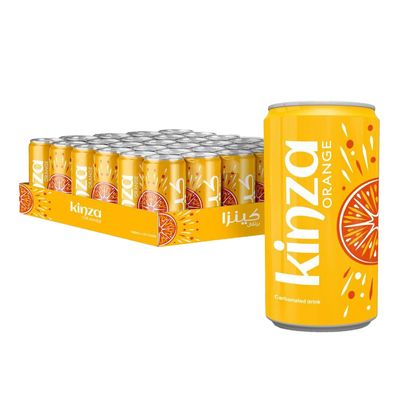 Kinza Soft Drink Orange - 185ml × 30