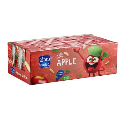Nadec Juice Apple Flavored No Added Sugar 125 ML × 18