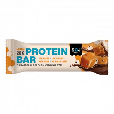 Soj Protein Bar Caramel And Belgian Chocolate Flavor No Sugar Added 50 G 