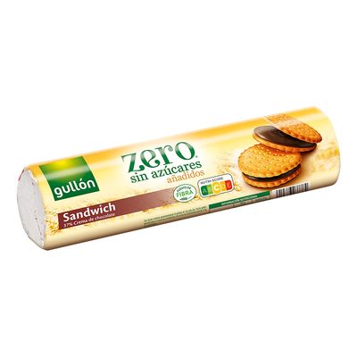 Gullon Sandwich Biscuit Filled With Chocolate No Sugar Added 250 G