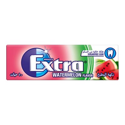 Extra Gum Watermelon flavor Sugar Free 10 Pieces 14 G