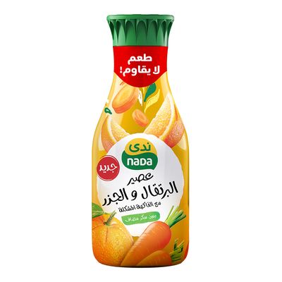 Nada Juice Orange And Carrot Flavored Mixed With Fruit Without Added Sugar 1.3 L