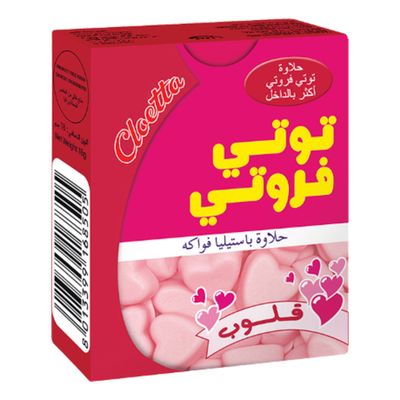 Tutti Frutti Sweet Pastilla Fruits Hearts 18 G
