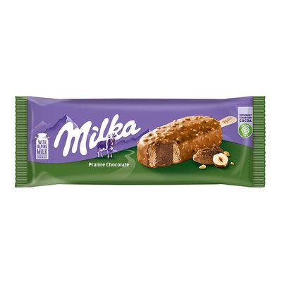 Milka Ice Cream Stick Praline Chocolate flavor Imported 90 Ml