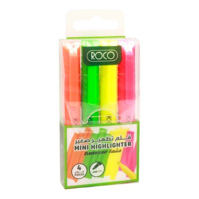 Roco Highlighter Fluorescent Mini 4 Colors