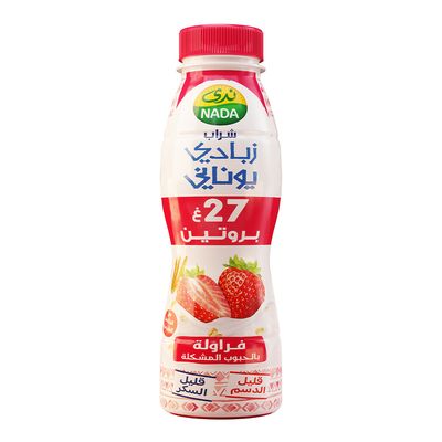 Nada Yogurt Drink Greek Strawberry With Cereals Low Fat 330 ML