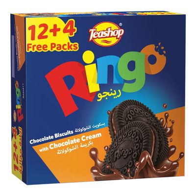 Teashop Ringo Chocolate Biscuit With Chocolate Cream 38 G 12+4 Free