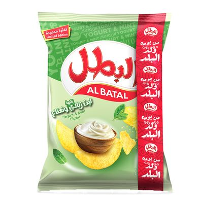 البطل شيبس بنكهة لبن زبادي ونعناع - 110 جرام