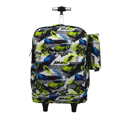Roco Trolley Backpack With Pencil Case - Safer Road Print - 18 Inch