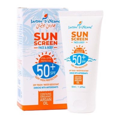 Jardin D'oleane Sunscreen Cream +SPF50 For Face And Body -  50ml