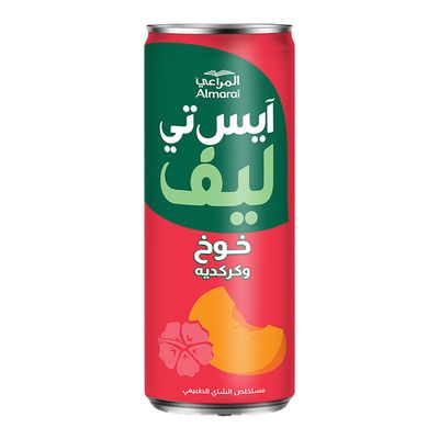 المراعي شاي مثلج خوخ وكركدية - 240 مل