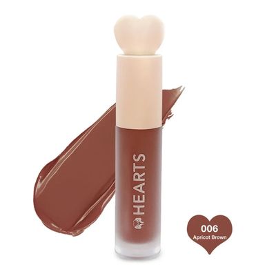Hearts Matte Liquid Lipstick 006 Apricot Brown - 6ml
