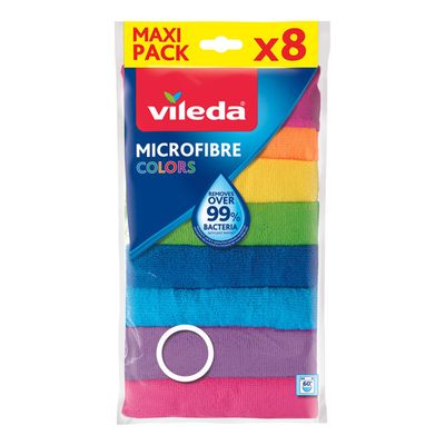 Vileda Towels Microfiber Colors 8 Pieces